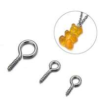 20 Piezas/50 Piezas/100 Piezas Ganchos de ojo de tornillo de acero inoxidable, anillos de estilo de moda para colgar en la pared, clavos de ojo roscados, cabezas redondas parcialmente roscadas, tornillos de anillo de elevación, tornillos de ojo, clavos - Fácil de instalar, adecuado para uso en interiores/exteriores, adecuado para joyas DIY, fotos, accesorios, accesorios colgantes de manualidades DIY, colgantes de arcilla y resina. - Multicolor - Ver 4