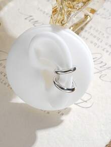 2 件套时尚简约耳夹，适合女士日常装饰 - 蝴蝶型 - 查看 1