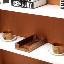 Rosewood Country Style Wooden Napkin Holder, Suitable For Napkins And Small Items, Desktop Storage Box, Picnic Napkin Holder, Home Decor