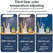 Desk Lamp, LED Flexo With Night Light, 3 Modes Dimmable LED Desk Lamp With 360° Gooseneck, Eye Care Desk Light For Study Office Reading