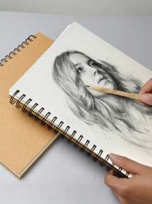 50 Sheets A4 Spiral Bound Art Sketchbook - Thick Watercolor Paper For Drawing, Sketching & Painting, Durable Spiral Binding, Ideal For Students & Artists, Painting Art Supplies,For School Supplies,Back To School - Multicolor - View 2