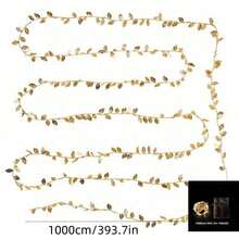 2/3/10m șir de lumini decorative cu frunze aurii artificiale pentru petrecere de ziua de naștere, nuntă, decorațiuni de sărbători (bateria nu este inclusă)