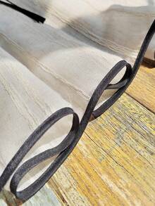 1 pieza, Panel corto de cortina decorativa con textura de lino rústico falso y lazo negro, versátil para cocina, armarios de comedor y entradas, de fácil cuidado y lavable, con filtrado de luz para decoración de estilo granja