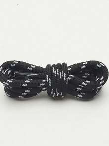 120cm Dual-Color Diagonal Striped Round Shoelaces, Suitable For Outdoor, Travel, Hiking Shoes, Boots, Chunky Sneakers