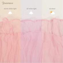 Pack Light Pink Cheesecloth Table Runner 20 X 120 Inch Gauze Table Runners 10 FT Long,Semi Sheer Boho Cheese Cloth Fabric Table Runner Bulk For Wedding,Party,Baby Shower,Bridal Shower Decoration