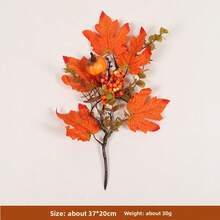 Ramo de hojas de arce en maceta para otoño/Halloween/Acción de Gracias, ramas de decoración verde variada de Halloween para agregar ambiente festivo