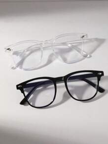 1 pieza/2 piezas/3 piezas Juego de gafas de moda retro y ligeras - Gafas con montura completa a la moda que bloquean los rayos azules - Multicolor - Ver 3