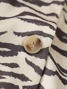 Women's Fashion Zebra Print Blazer - Leopard - View 8