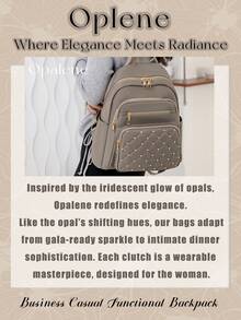 Malist Flower Embroidery Functional Backpack For Women, Business Casual Commuting Travel Backpacks, Cute Multi-Compartment Versatile Computer Daypack, Portable Campus School Bag For Junior High School And College Students, School Backpack, Elementary School, Middle School, High School, Back To School Bags, Waterproof, Lightweight, Classic Casual, Suitable For Teen Girls Women College Students, Teacher, Perfect For Back To School, First Day Of School, Middle School, High School - 灰色 - 查看 10