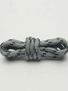120cm Dual-Color Diagonal Striped Round Shoelaces, Suitable For Outdoor, Travel, Hiking Shoes, Boots, Chunky Sneakers