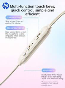 HP 有线耳塞，[超清晰通话无噪音] 耳机耳塞有线 3.5 毫米，入耳式耳机带麦克风，兼容 /iPad/Android/笔记本电脑/PC - 白色 - 查看 8