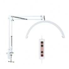 Half Moon Swing Arm Table Lamp, 2500 Lumens, CCT Dimming, 5 Light Modes, Professional LED Lighting For Estheticians, Ideal For Nail Art, Facials, And Tattoos (With Base, White) - 美規A型插(110-127V) - 查看 10