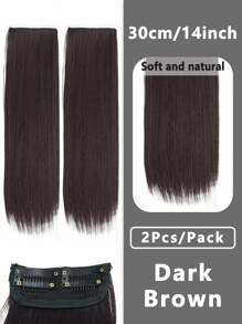 1 件女士隐形无缝假发，厚实蓬松的假发片，基本款接发片，用于增强侧面和头顶的头发