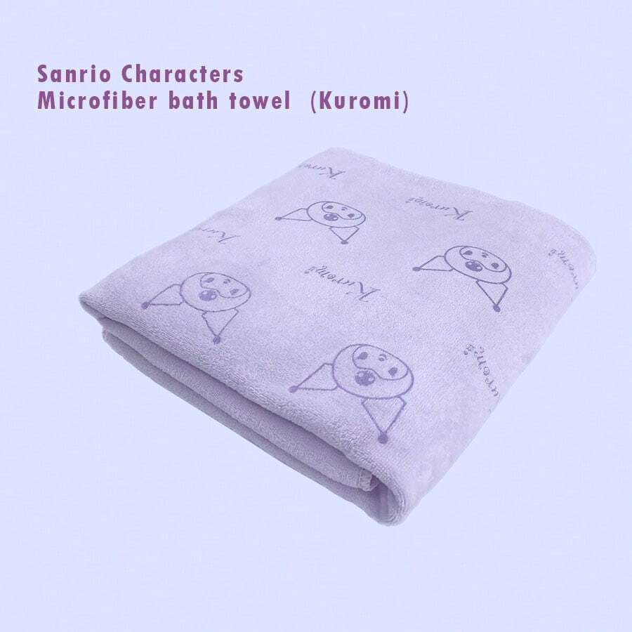 Khăn tắm MINISO Kuromi Characters bằng sợi microfiber - Được làm từ chất liệu microfiber mềm mại và thân thiện với da, có khả năng thấm hút nước tuyệt vời. In hình các nhân vật dễ thương và chi tiết tinh tế. (1 chiếc) - Màu tím - Xem 1