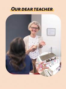 1pc Customized Teacher Name Plate, Back To School Teacher Gift, Personalized Acrylic Desktop Name Plate, Teacher's Day Gift ,Travel Organizer - Multicolor - View 7