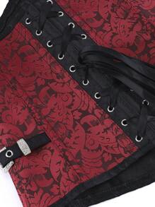 哥特朋克风格胸衣，棕色，短腰紧身衣，腰部训练器，万圣节适用