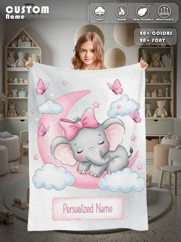 1pc Custom Name Blanket For Bed,Personalized Bedding Blanket With Name, Personalized Throws Blanket, Cute Blanket, Best Kids Blanket, Cozy Blanket, Family Gift, Birthday Gifts, Christmas Gifts ,Personalized Gifts, Children's Day Gift, Gift For Son/Daughter, Gift For Friend, Gift For Kids