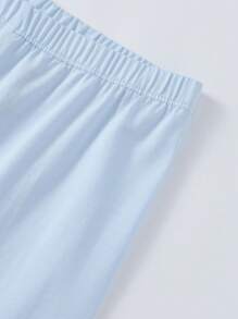 Annil 童装男童男孩中大童秋装上衣裤子套装秋季小熊印花家居保暖衣服