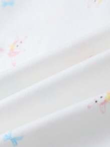 Annil Children's Clothing, Girls', Girls', Middle-Aged And Young Children's, Teenagers' Base Autumn Coat And Pants Set, Cartoon Printed Home Warm Clothes Autumn - White - View 8