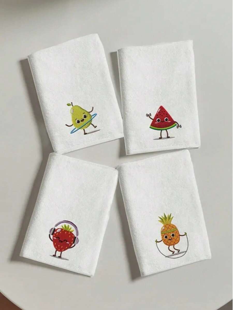 Made In Turkey – 4-Piece Hand, Face & Kitchen Towel Set | 30x50 Cm Soft Cotton Towels