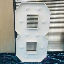 1 Set 28.74inch/73cm Marquee Light Up Numbers, Large Marquee Numbers For 1st 15th 16th 18th 21th 20th 30th 40th 50th 60th 70th 80th Birthday Party Decorations, Giant Light Up Numbers Shower Anniversary Decor, Warm White Lights DIY Kit - 黃色 - 查看 9