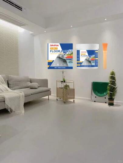 Pintura de piso 3 en 1 - Impermeable, resistente al desgaste, anti-filtración, de secado rápido para sitios de construcción y uso doméstico. Solo se necesita una capa de pintura de color para una renovación fácil del piso. Resistente a altas temperaturas y a la luz solar, anti-congelante, sin descascarillado. Adecuado para pisos de cemento, pisos de talleres resistentes al desgaste, pisos antideslizantes/resistentes al desgaste/anticontaminación/antipolvo/antihumedad/fáciles de limpiar y mantener en salas de estar, escaleras, balcones, garajes, almacenes y fábricas.