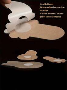 10/20/50 片一次性乳贴，带升降功能，隐形乳贴，无纺布防下垂聚拢乳贴，适合大胸围和加大码女性，性感。 - 彩色 - 查看 9