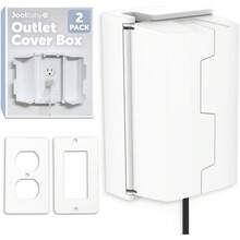 Jool - Caja de enchufe para  infantil (2 unidades) Dúplex y decorador, botones de acceso ocultos y amplio compartimento - 1 - Ver 1