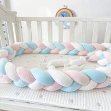 AIBOYING 1pc 3-Ply Crib Bumper, Cradle Mattress, Bed Rail, Braided Padded Bed Guardrail, Bed Fence, Bedding Accessories