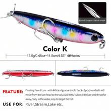 CISEA F91 钓鱼诱饵 下沉铅笔形诱饵 适用于钓鱼硬饵 铅头 11 厘米 14 克 - 彩色 - 查看 9