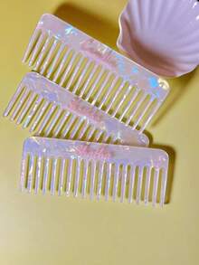 1 件个性化优雅复古醋酸纤维梳，可定制姓名设计 - 独特的女士发饰，送给她的完美礼物，适合生日、伴娘、新娘、母亲、老师、朋友 - 送给女朋友、男朋友、朋友的理想礼物，美容健康，时尚秋季，婚礼纪念品 - 粉色 - 查看 6