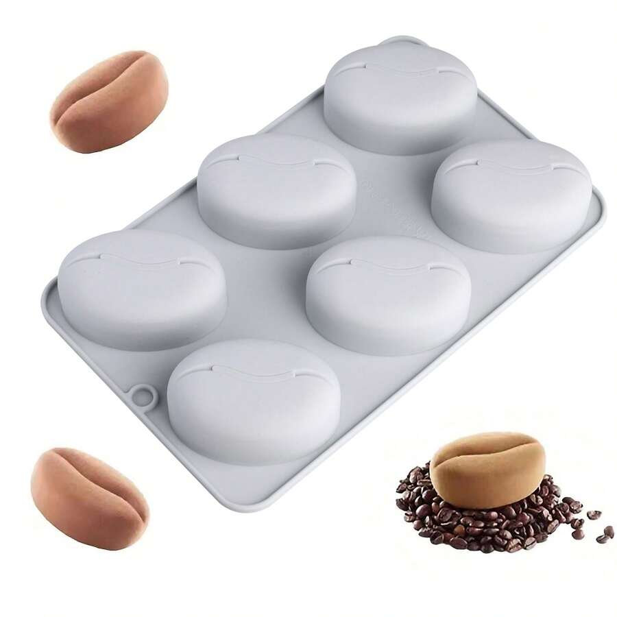 Coffee Bean Silicone Mold - Non-Stick Baking Mold For Chocolate, Candy, Cookies, Soap & DIY Crafts (Multi-Purpose) - Multicolor - View 1