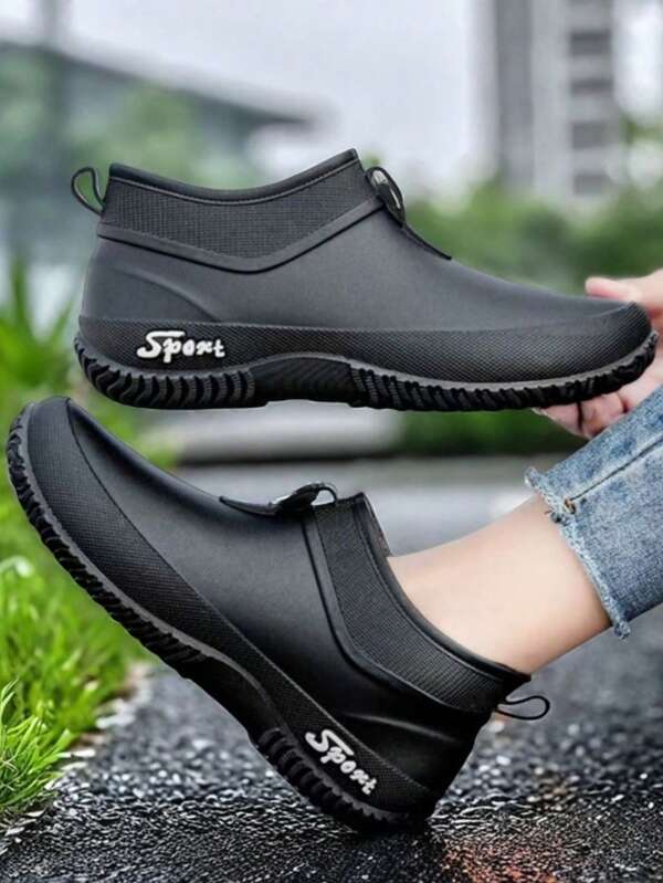 Botas de lluvia para mujer, planas suaves y cómodas, impermeables, negras, ligeras, adecuadas para exteriores, jardinería, lavado de autos, pesca, agricultura, trabajo en la cocina, para todas las estaciones