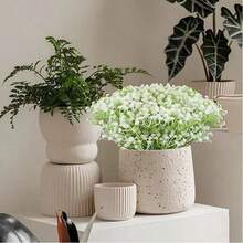 40支11英寸/28厘米人造满天星，适用于婚礼花束、餐桌摆饰、插花和装饰（白色）