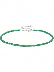 1pc Fashionable Bohemian Beaded Choker Necklace