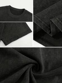 Deadpool Inspired Washed Short Sleeve T Shirt For Men And Women 100 Percent Cotton Heavyweight Graphic Tee With Skull Elephant City Print Casual Summer Top Perfect Gift For 2025 - Black - View 9