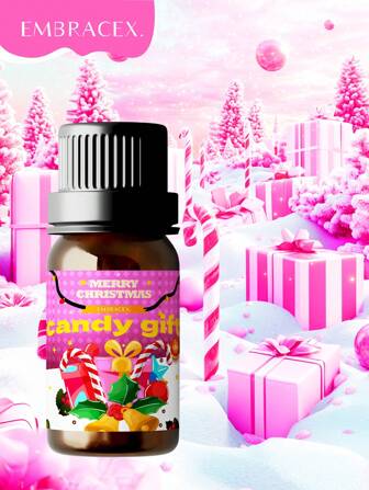 EMBRACEX. 10ml Christmas Essential Oil, Long-Lasting Fragrance, Can Be Used To Make Christmas Candles, Christmas Decorations, Candy Gifts, Etc., Creating A Warm Home Fragrance Atmosphere, Emitting A Candy Cane-Like Christmas Aroma, Removing Odors, Relieving Stress, An Ideal Christmas Gift Choice, Also Suitable For Car Diffuser Use.