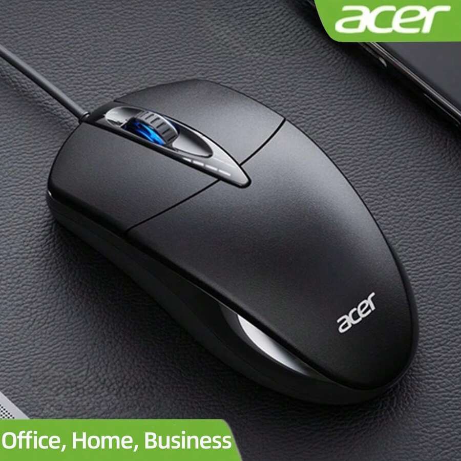 Acer M119 Wired Mouse, Ultra-Light Silent, Office/Gaming Desktop/Laptop Business/School Mouse, USB Optical Mouse With Ergonomic Natural Grip Design