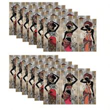 1/4/6/8/12 Pcs Linen Dining Table Mats, Washable Printed Placemats, Surface Protective Pads, Indoor Outdoor Dining Table Mats, Suitable For Holiday Parties, Kitchen Dining Table Decor