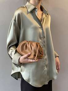 Top di alta gamma in seta di triacetato di cellulosa, con design di nicchia, adatto all'uso quotidiano e per l'ufficio, protettivo dal sole estivo