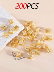 200 件/100 件/50 件混色皇冠辫子发珠夹，DIY 珠宝配饰，金属嘻哈朋克发饰，爪夹，发爪，发夹，发夹，发夹 - 彩色 - 查看 22