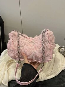 时尚花卉链条手提包、单肩包