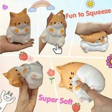 Cat Toy Set, Soft Kitten Stress Relief Toys, Cat Toys, Soft Silicone Cute Cats, Top Stress Relief Toys, Unique Gifts For All Ages, Animal Shaped Modeling Clay Squeeze Toys, Party Favors, Birthday Party Gifts, Piñata Filler, Stocking Stuffers, Ideal Gifts For Christmas/New Year/Valentine's Day/Halloween/Eid/Easter, Desktop Decor - Multicolor - View 6