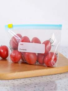 30个/20个自封保鲜袋，适用于冰箱冷冻室的密封可重复密封袋，用于水果蔬菜食品储存、家居装饰、派对和圣诞节储存的厚塑料袋 - 白色 - 查看 5