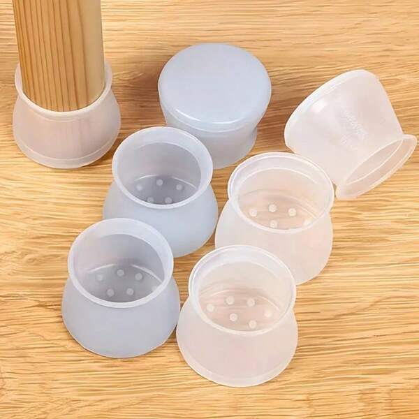 20pcs Universal Thickened Silicone Chair Leg Covers: Non-Slip Furniture Protectors, Leg Sleeves, Stool Feet Pads, Non-Slip Soundproof Scratch-Resistant Chair Cushions, Suitable For Home Decor