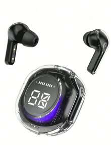 T8 Pro Fone De Ouvido Bluetooth Transparente Sem Fio Led e ante ruido