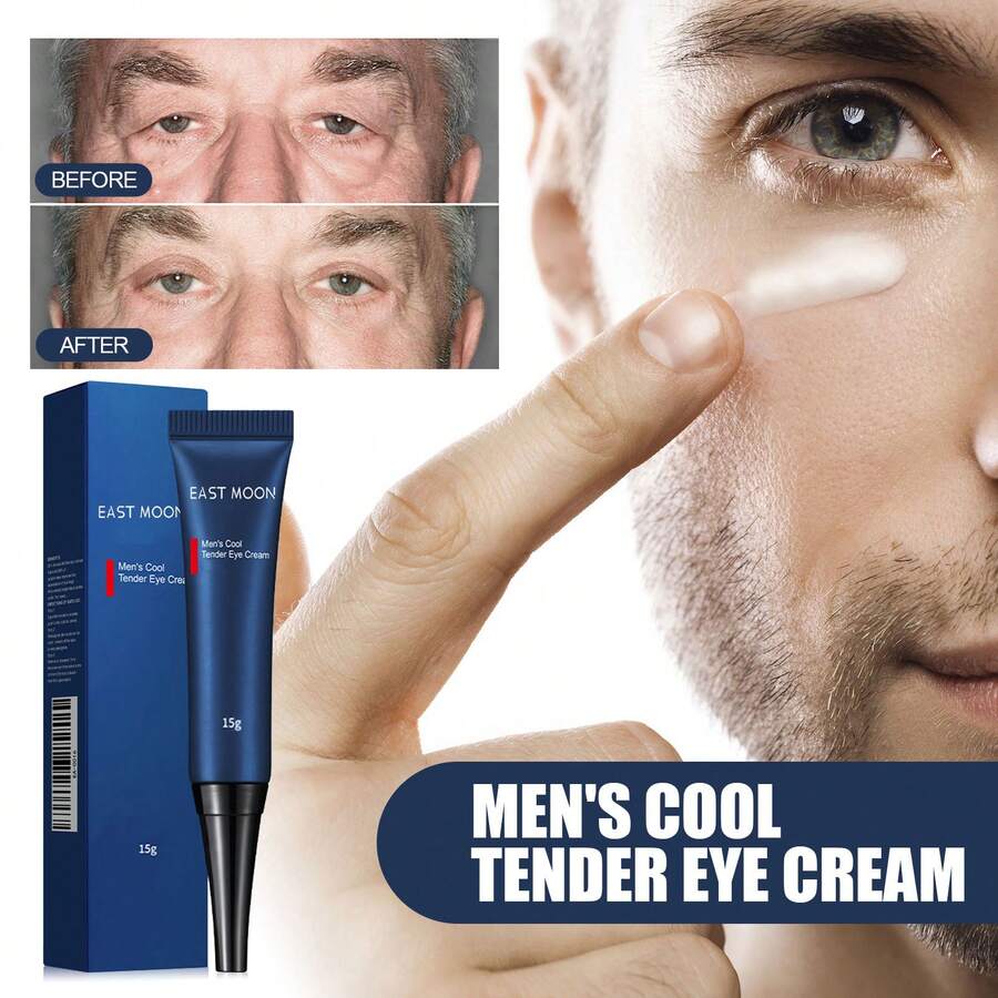 15/30g Men Retinol Anti Wrinkle Eye Cream Firming Lifting Remove Dark Circle Eye Bags Puffy Eye Reduce Fine Line Eye Fat Particle Moisturiz Brighten - Màu xanh lam - Xem 1