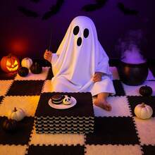 10 piezas Alfombra de piso de peluche suave, 30 x 30 cm Alfombra de piso de empalme para dormitorio, sala de estar, ventana, decoración del hogar - Multicolor - Ver 11