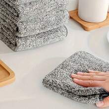 Bộ 10/5/1 khăn lau siêu thấm hút bằng sợi microfiber, màu ngẫu nhiên - Khăn dày, nhanh khô làm từ sợi than tre, khăn lau kính, thích hợp cho các cửa hàng sửa chữa ô tô, khách sạn, nhà hàng. - màu đen - Xem 8