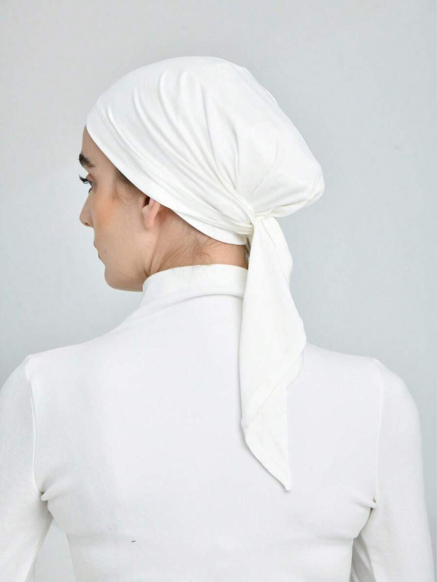 1 件速效头巾经典纯色三角形头巾，吸湿排汗透气，可多次佩戴，多功能边缘三角形头巾，柔软舒适的莫代尔面料，适合日常佩戴、瑜伽、运动